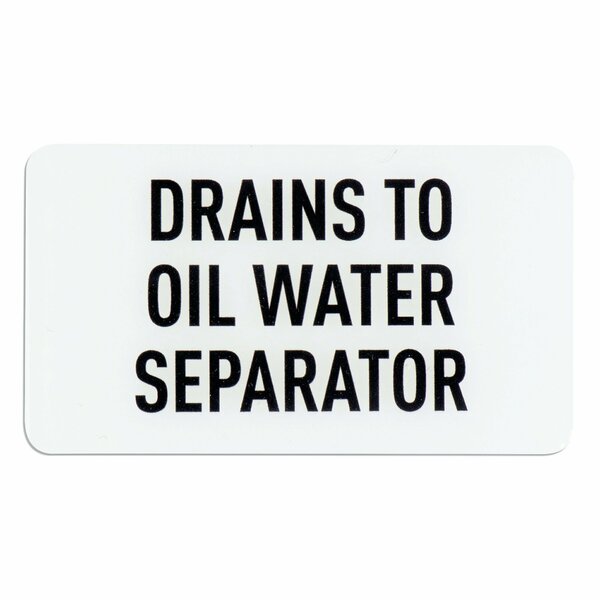 Pig Storm Drain Utility Sign, Drains to Oil Water Seperator, 10PK SGN8201-898